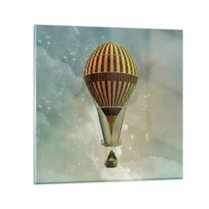 Obraz na skle - Priekopnícke lety - 70x70 cm