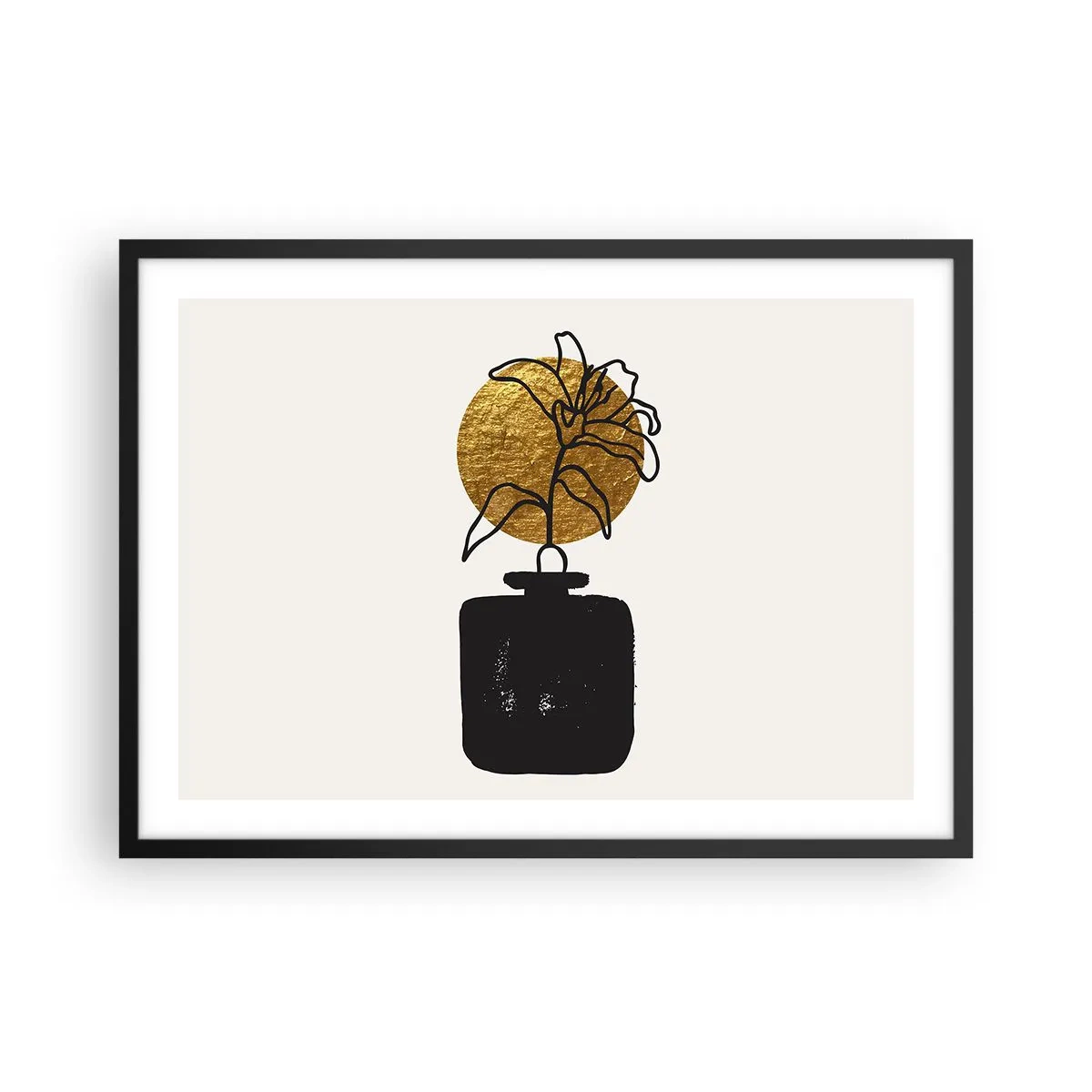 Plagát v čiernom ráme - Krása, ktorá má cenu zlata - 70x50 cm