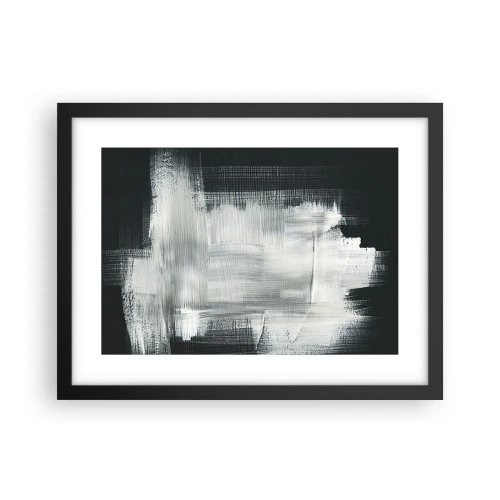Plagát v čiernom ráme - Utkané zvisle a vodorovne - 40x30 cm