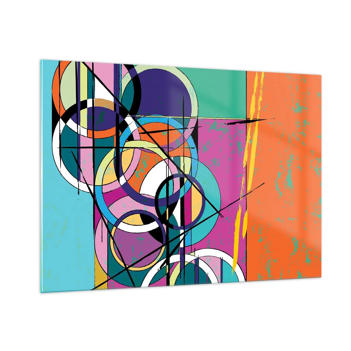 Obraz na skle - Kruh za kruhom - 100x70 cm