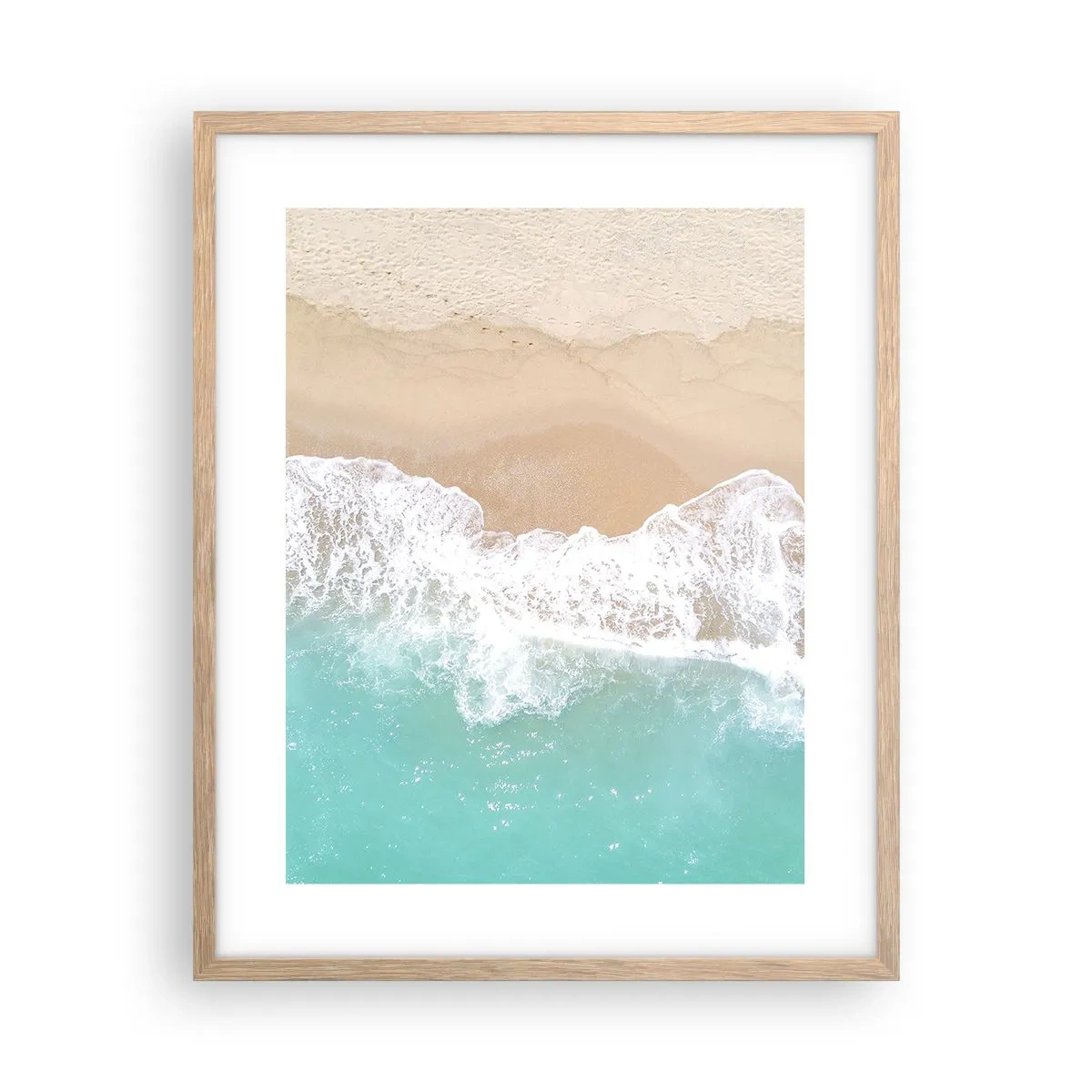 Plagát v ráme zo svetlého duba - Maznavý dotyk - 40x50 cm