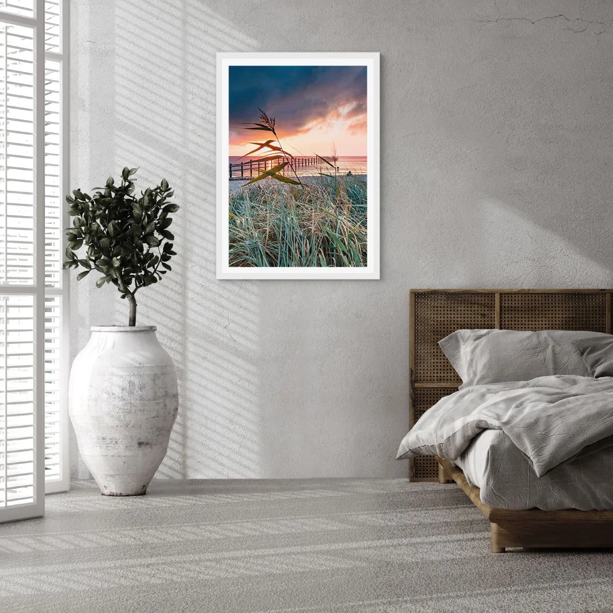 Plagát v bielom ráme - Neodviate vetrom - 61x91 cm