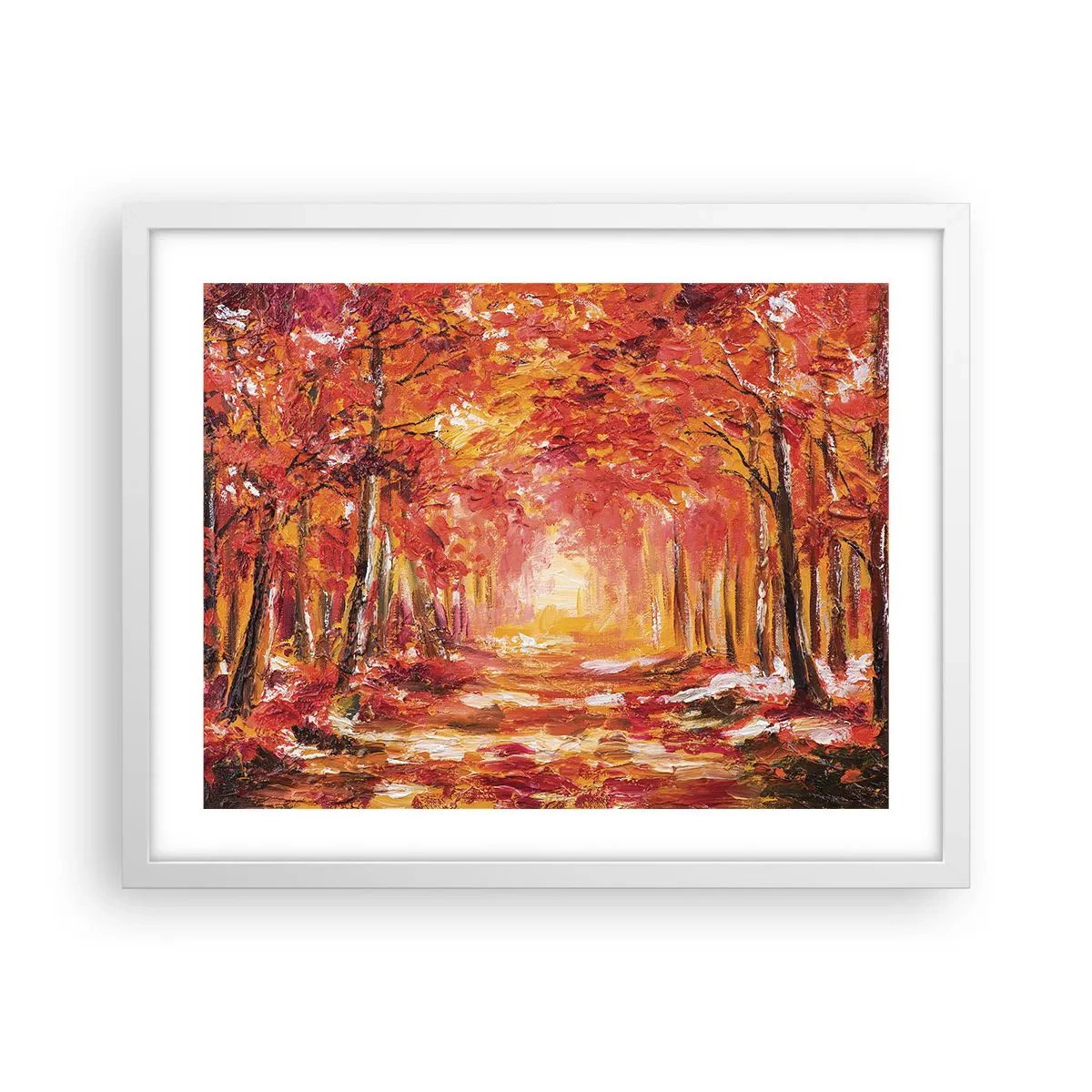 Plagát v bielom ráme - Medený les - 50x40 cm
