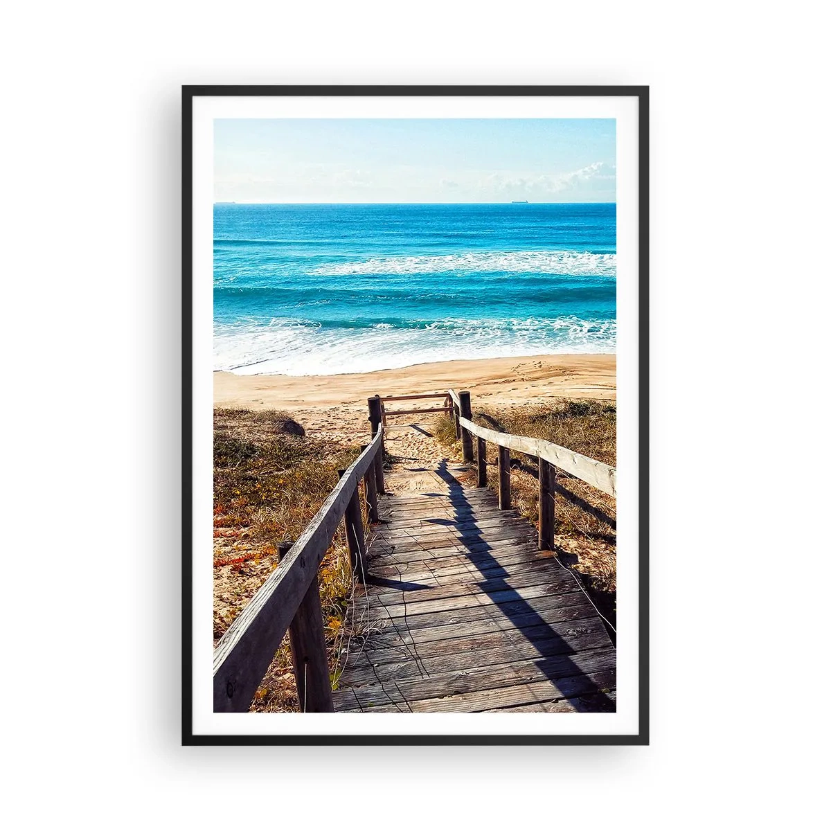 Plagát v čiernom ráme - Bež! - 70x100 cm