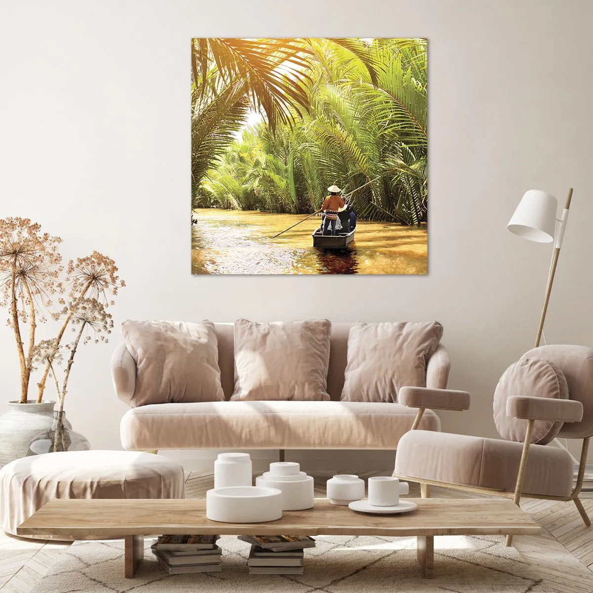 Obraz na plátne - Palmovou roklinou - 60x60 cm