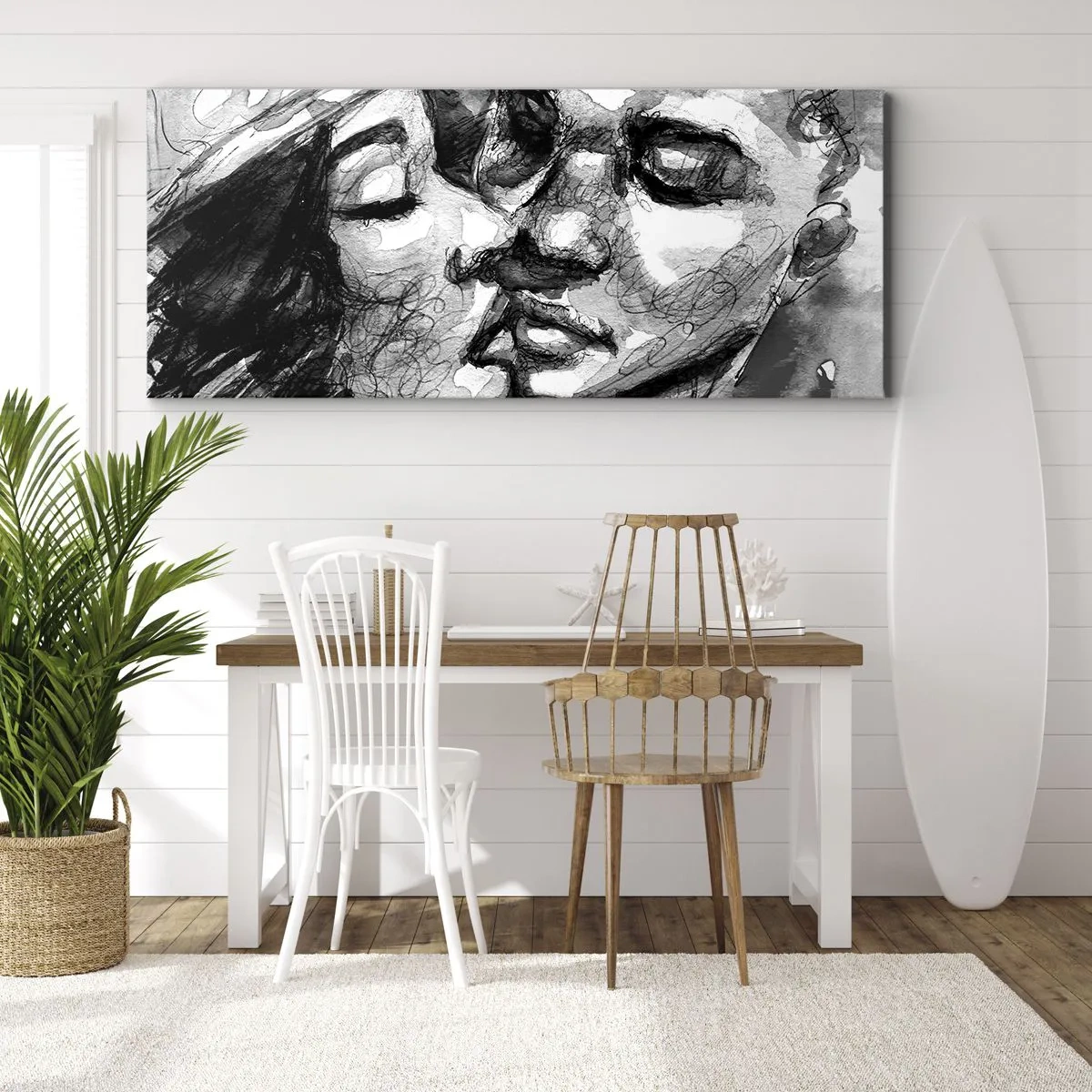 Obraz na plátne - Nežný okamih - 100x40 cm