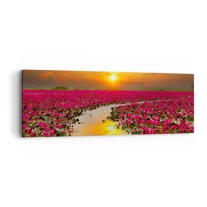 Obraz na plátne - Tajomný život jazera - 90x30 cm