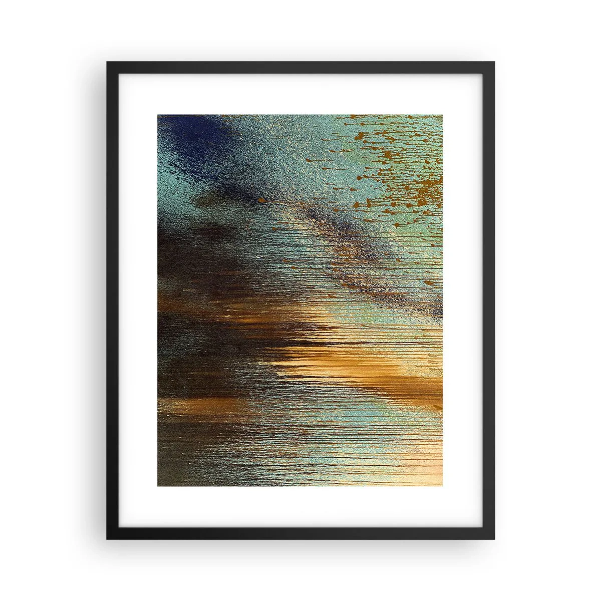 Plagát v čiernom ráme - Nenáhodná farebná kompozícia - 40x50 cm