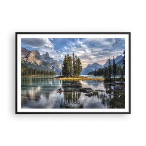 Plagát v čiernom ráme - Pri veľkej a čistej vode… - 100x70 cm