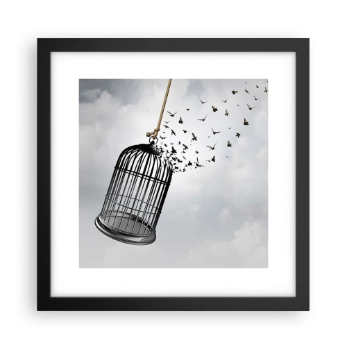 Plagát v čiernom ráme - Viera… nádej… sloboda! - 30x30 cm