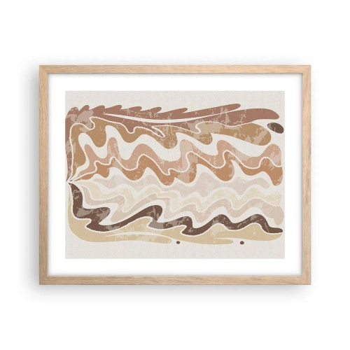 Plagát v ráme zo svetlého duba - Dobrá energia – dobré emócie - 50x40 cm