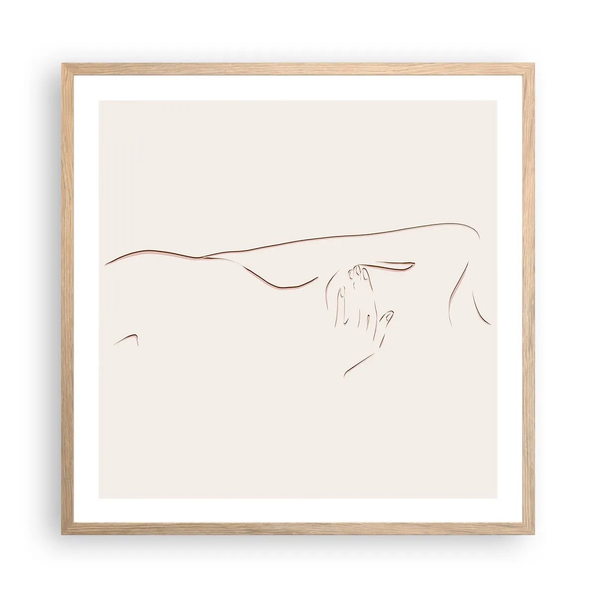 Plagát v ráme zo svetlého duba - Tvar túžby - 60x60 cm