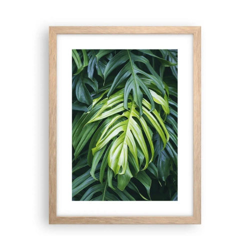 Plagát v ráme zo svetlého duba - Ponoriť sa do sviežosti - 30x40 cm