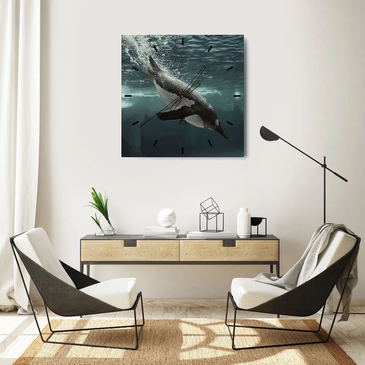 Nástenné hodiny - Vitajte v mojom svete - 40x40 cm