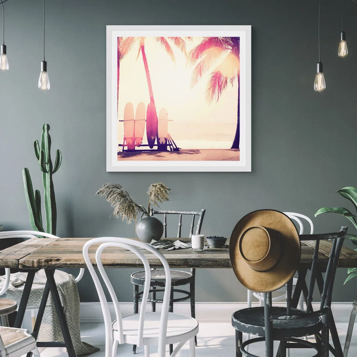 Plagát v bielom ráme - Bude to skvelý deň - 50x50 cm