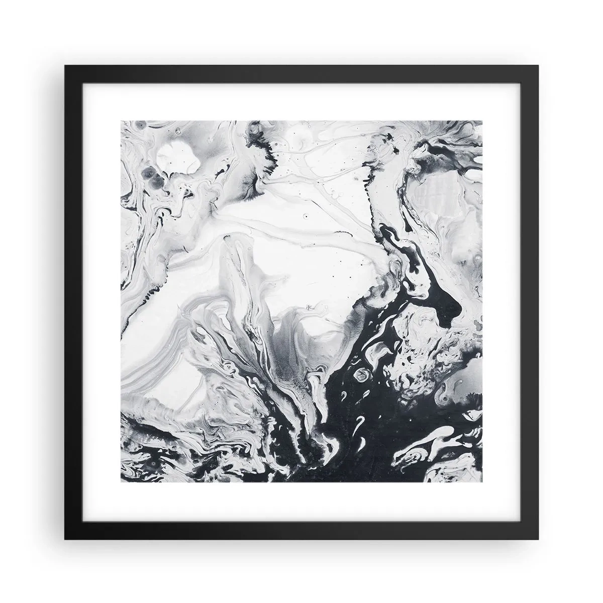 Plagát v čiernom ráme - Zemské vnútro - 40x40 cm