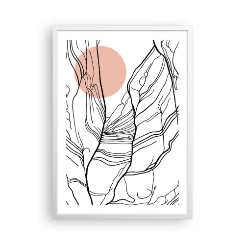 Plagát v bielom ráme - V sieti vetvičiek - 50x70 cm
