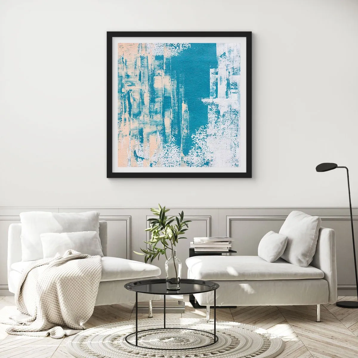 Plagát v čiernom ráme - Cez cencúľ - 60x60 cm