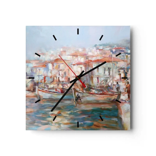 Nástenné hodiny - Pastelová dovolenka - 30x30 cm