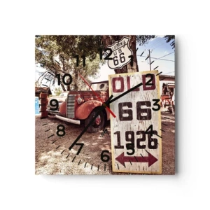 Nástenné hodiny - Legenda americkej provincie - 40x40 cm