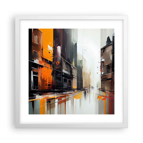 Plagát v bielom ráme - Daždivý deň - 40x40 cm