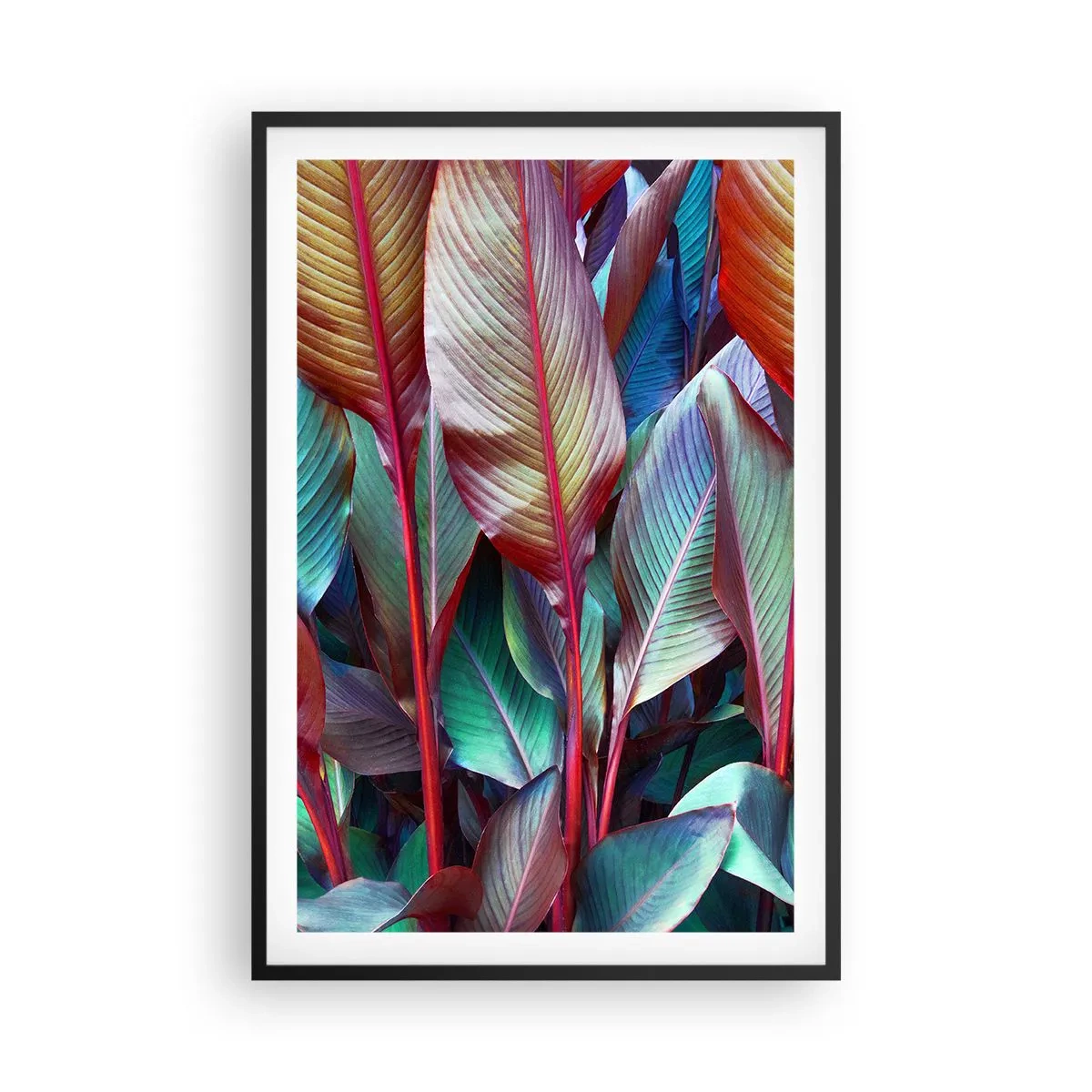 Plagát v čiernom ráme - Farebná húština - 61x91 cm