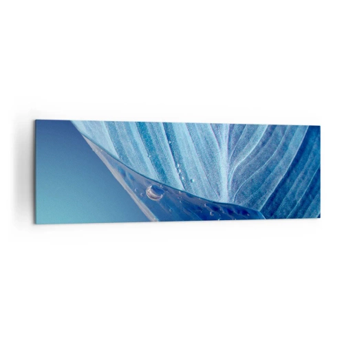 Obraz na plátne - Skryté kvapky modrej - 160x50 cm