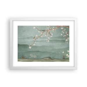 Plagát v bielom ráme - Jar je tu - 40x30 cm