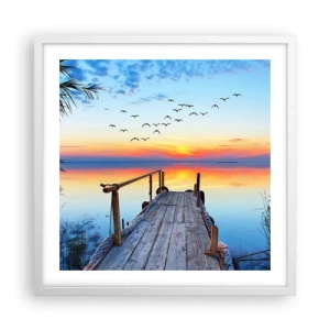 Plagát v bielom ráme - Je čas isť späť… - 50x50 cm