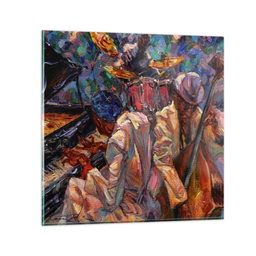 Obraz na skle - V jednom rytme - 30x30 cm