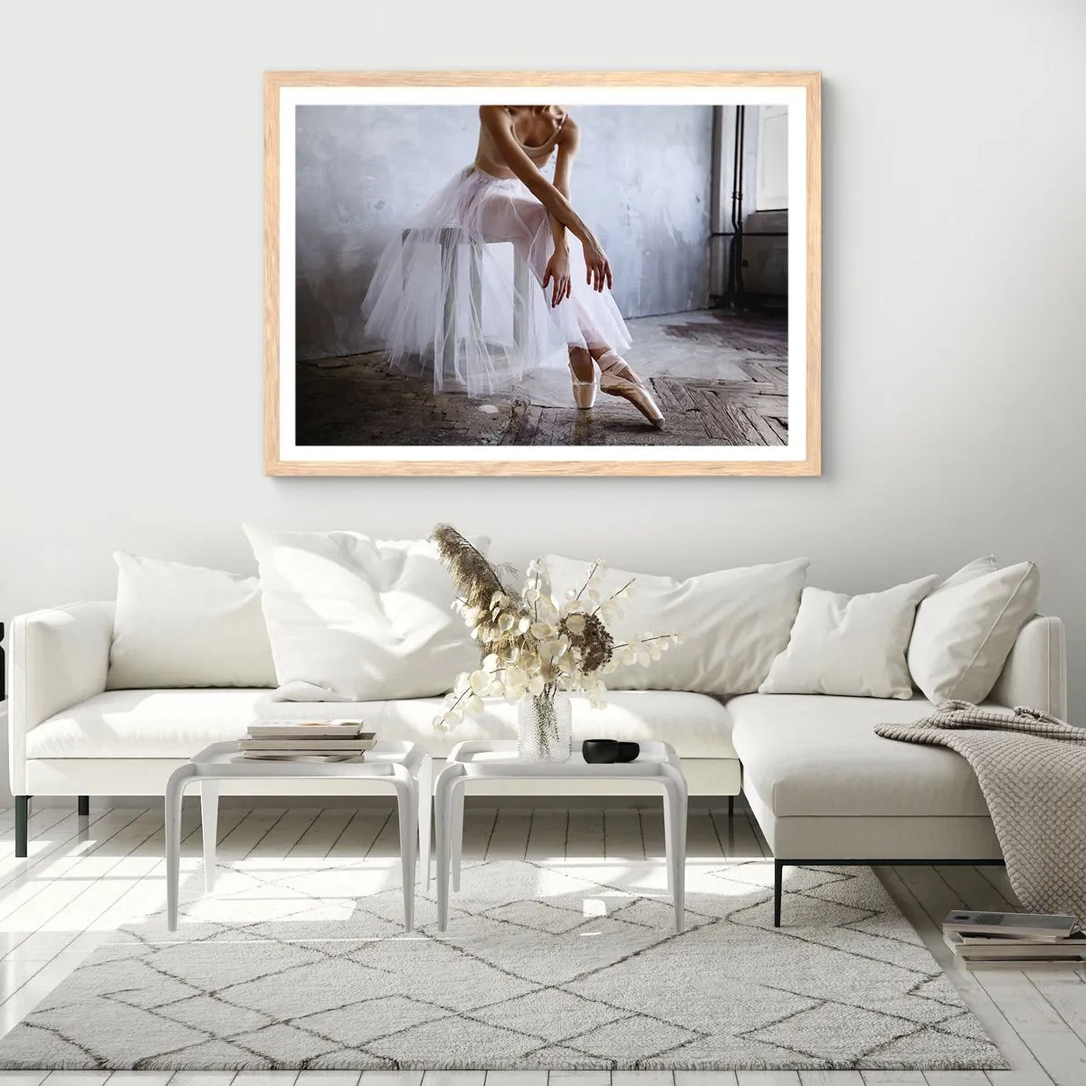 Plagát v ráme zo svetlého duba - Než sa rozsvietia svetlá rampy - 100x70 cm