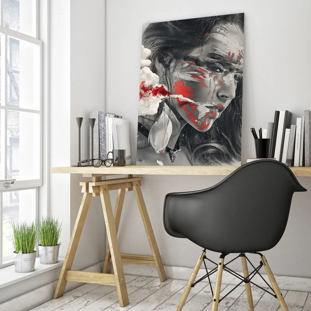 Obraz na skle - V škárach absurdity - 50x70 cm