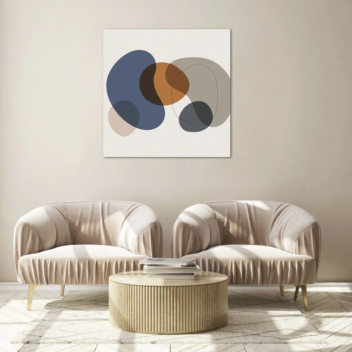 Obraz na skle - Kvapky farieb - 70x70 cm