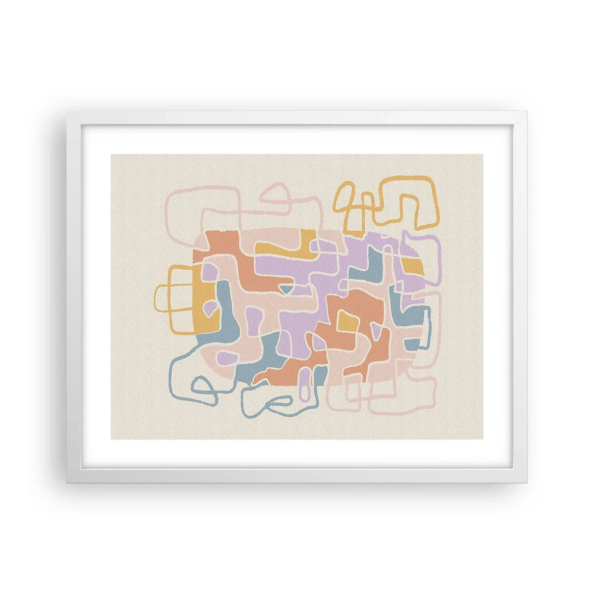 Plagát v bielom ráme - Labyrint – veselé dobrodružstvo - 50x40 cm