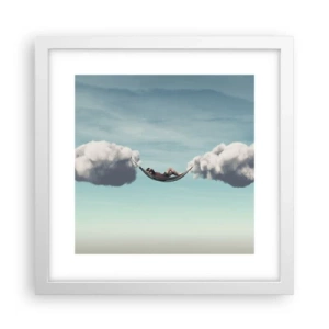 Plagát v bielom ráme - Blaženosť okamihu - 30x30 cm