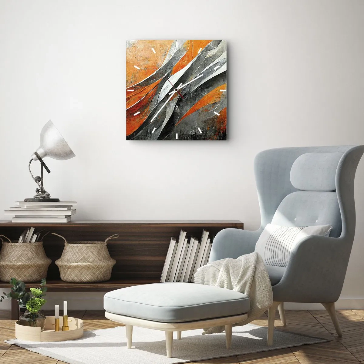 Nástenné hodiny - Žiar a chlad - 30x30 cm