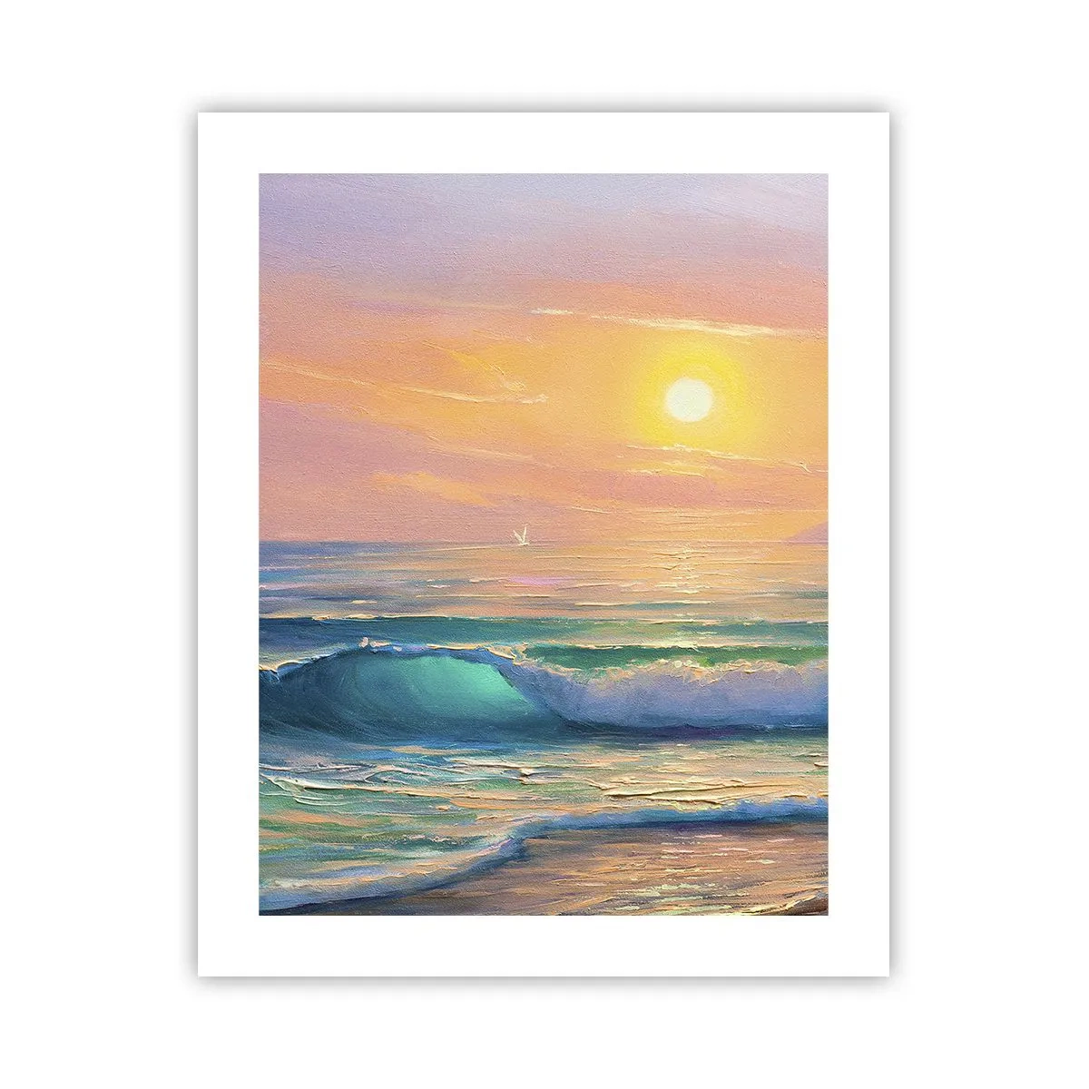 Plagát - Tyrkysová pieseň vĺn - 40x50 cm