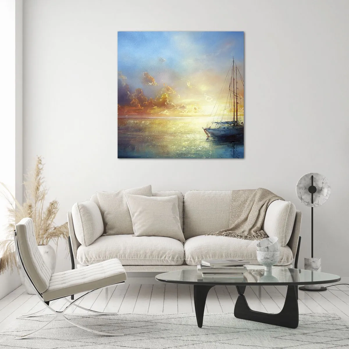 Obraz na skle - V zlatom zálive - 60x60 cm