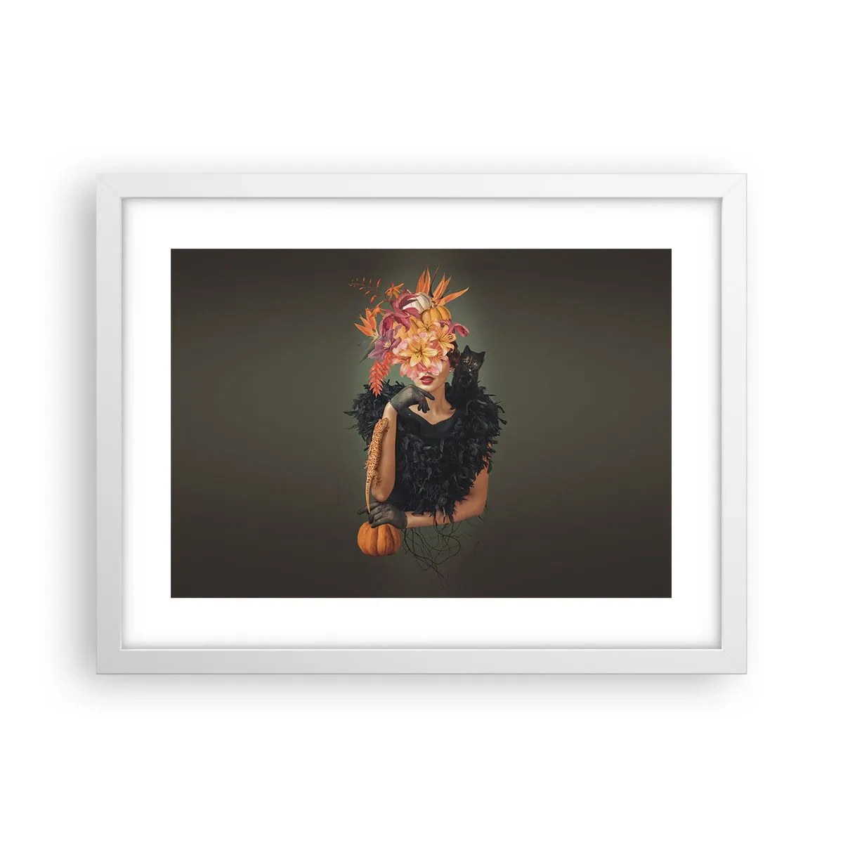 Plagát v bielom ráme - Kúzlo čarodejnice - 40x30 cm