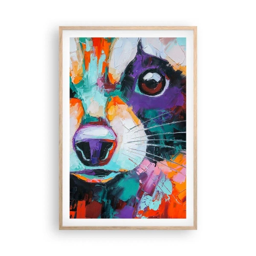 Plagát v ráme zo svetlého duba - Iba dobré emócie - 61x91 cm