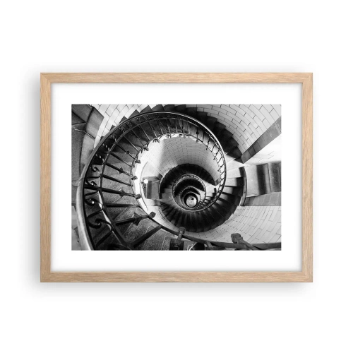 Plagát v ráme zo svetlého duba - Len vyššie a vyššie - 40x30 cm