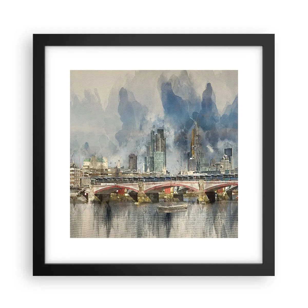 Plagát v čiernom ráme - Londýn v celej svojej kráse - 30x30 cm
