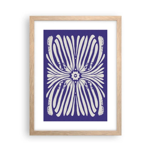 Plagát v ráme zo svetlého duba - Etnické inšpirácie - 30x40 cm