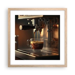 Plagát v ráme zo svetlého duba - Zmyselná zmes - 40x40 cm
