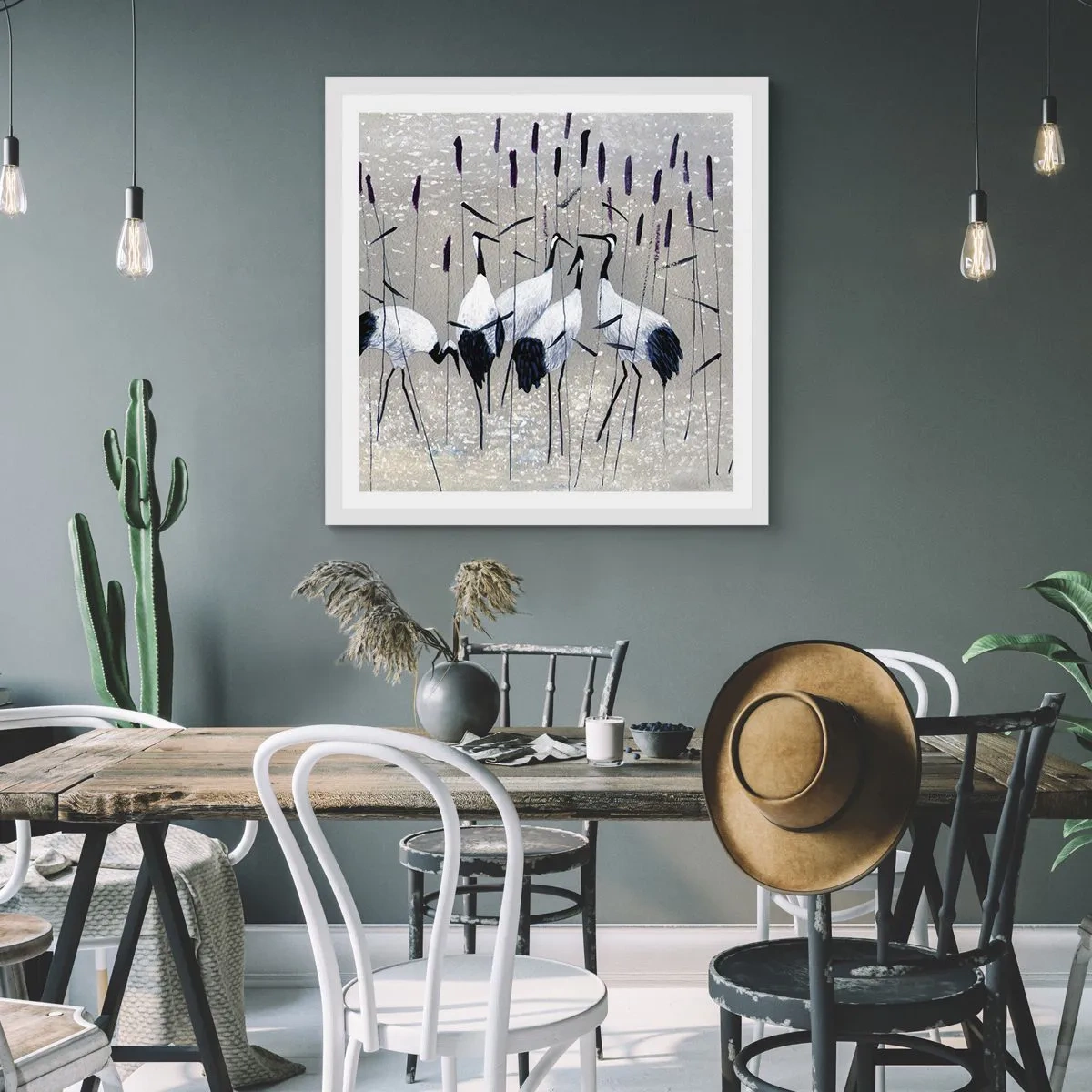 Plagát v bielom ráme - Medzi svojimi - 30x30 cm