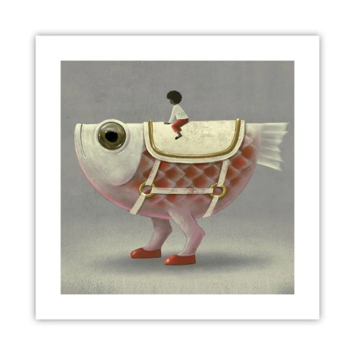 Plagát - Rybí jazdec - 40x40 cm