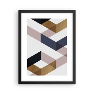 Plagát v čiernom ráme - Roviny a uhly - 30x40 cm