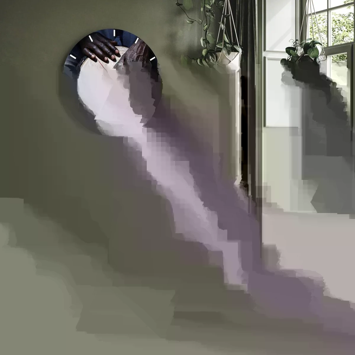 Nástenné hodiny - Žite vo svojom rytme - 40x40 cm