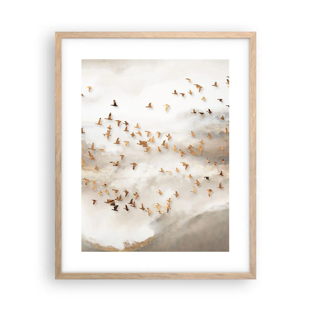 Plagát v ráme zo svetlého duba - Už je čas... - 40x50 cm