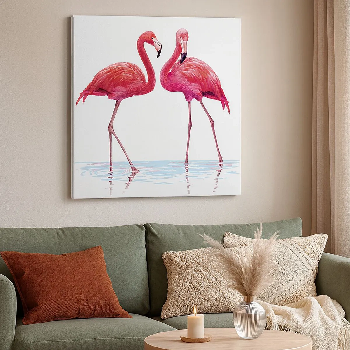 Obraz na plátne - Ružové rendez-vous - 30x30 cm